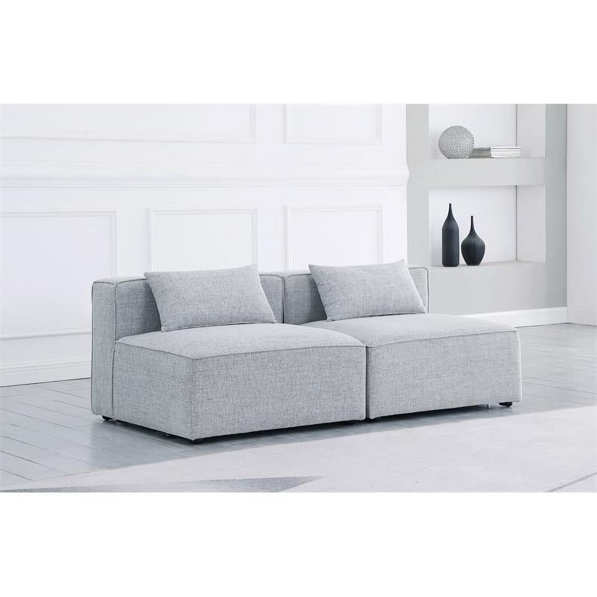 Grey Linen Modular Sofa X522