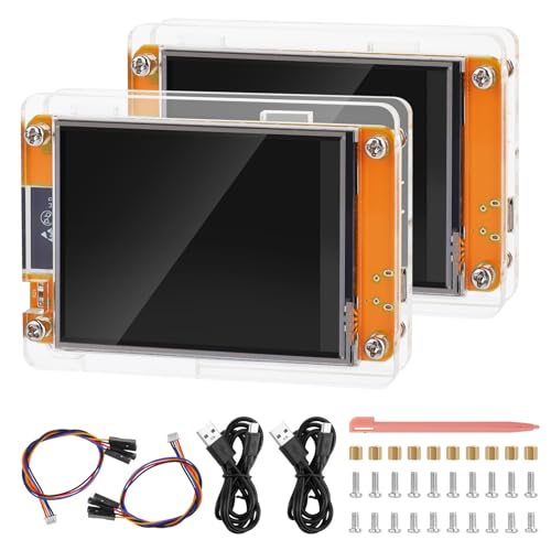 2 Pack 2.8" ESP32 Development Board WiFi Bluetooth Dual-core 240x320 Smart LCD Display TFT Module Touch Screen D258851