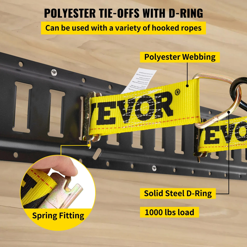 30Pcs 5ft Steel E Track Tie-Down Rail Kit with D-Ring R21492