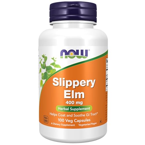 Slippery Elm 400 mg Herbal Supplement 100 Veg Capsules Z162221