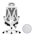 White Frame Green Net Gaming Racing Chair with High Back P324401