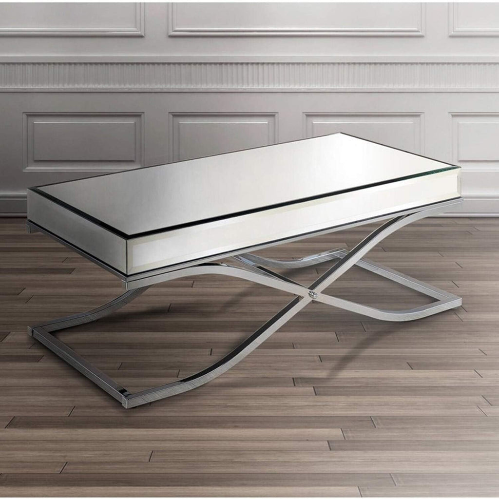Chrome Black 2-Piece Accent Table Set R63187