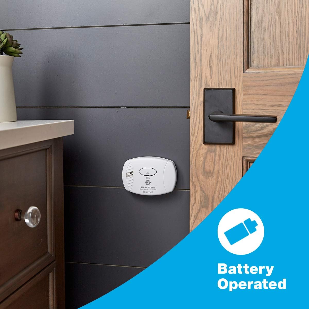 Carbon Monoxide Detector, Battery Operated, 6-Pack, White C524