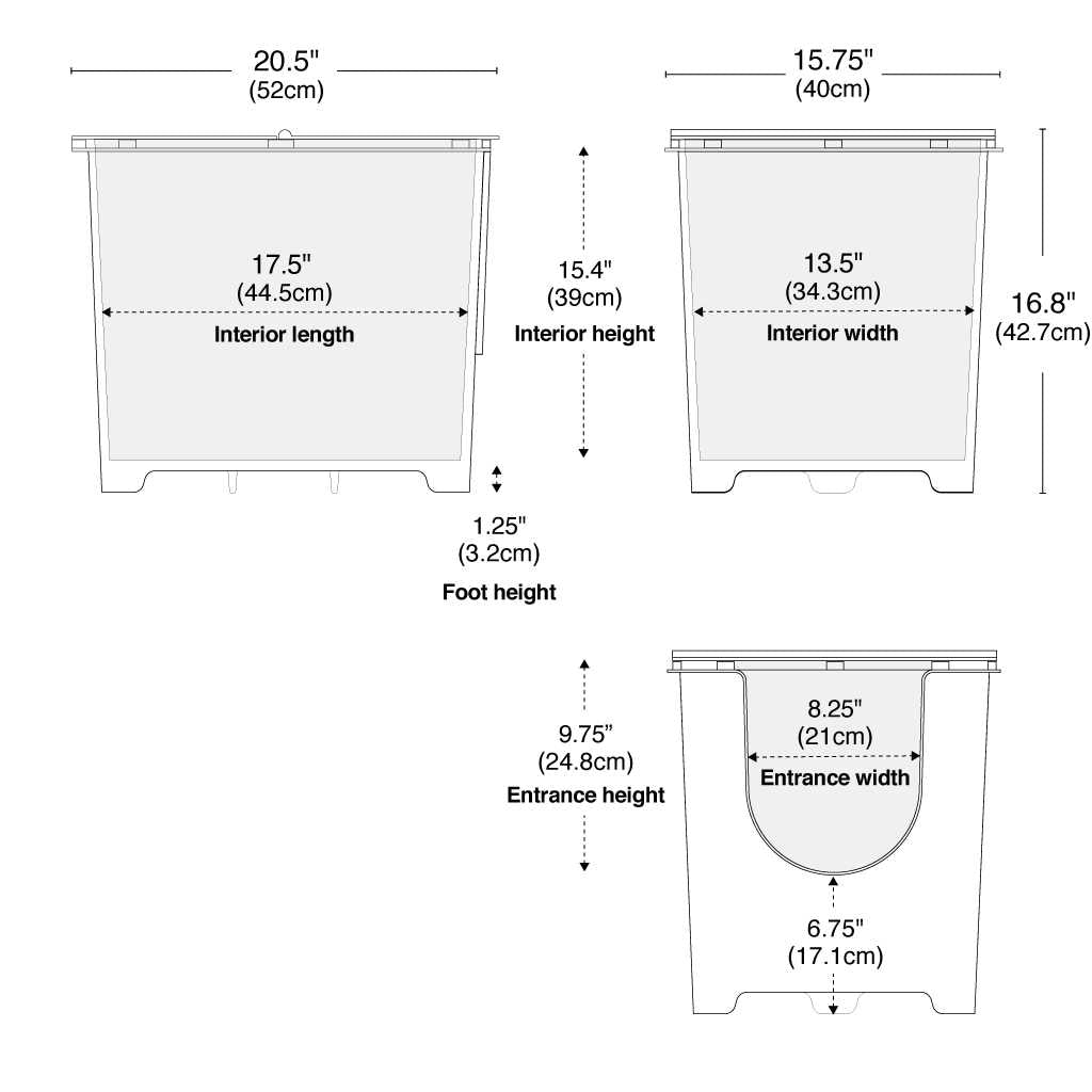 Flip Litter Box with Scoop and Reusable Liner V918