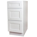 White Shaker 3 Drawer Kitchen Base Cabinet R60535