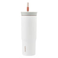 Stainless Steel Insulated Travel Tumbler with Lid and Straw, 24 oz U79986