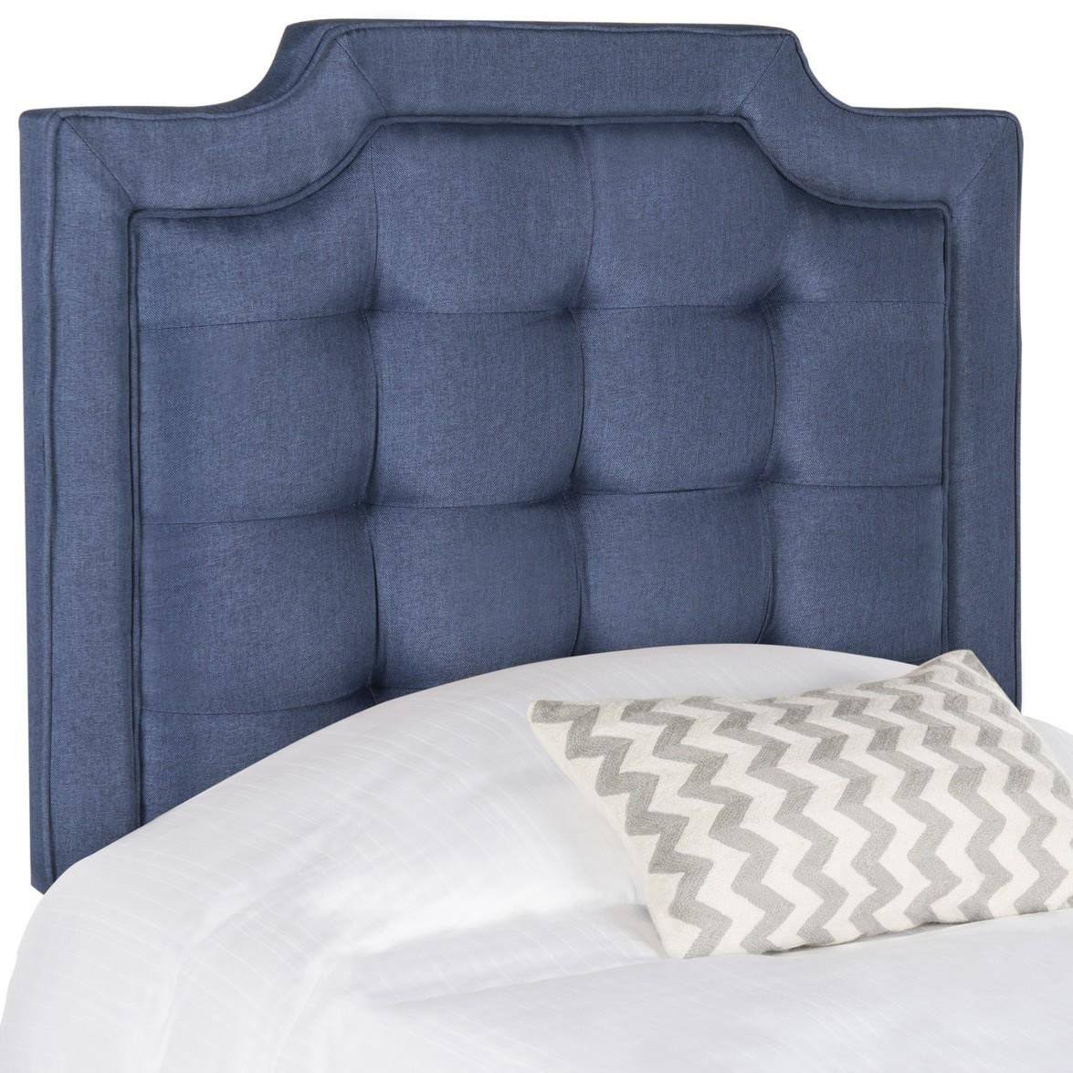 White Tufted Velvet Headboard T65644