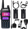 UV-82 High Power Portable 2 Way Radio with Extra 2800mAh Battery Full Kits (1 Pack-Black) P247006