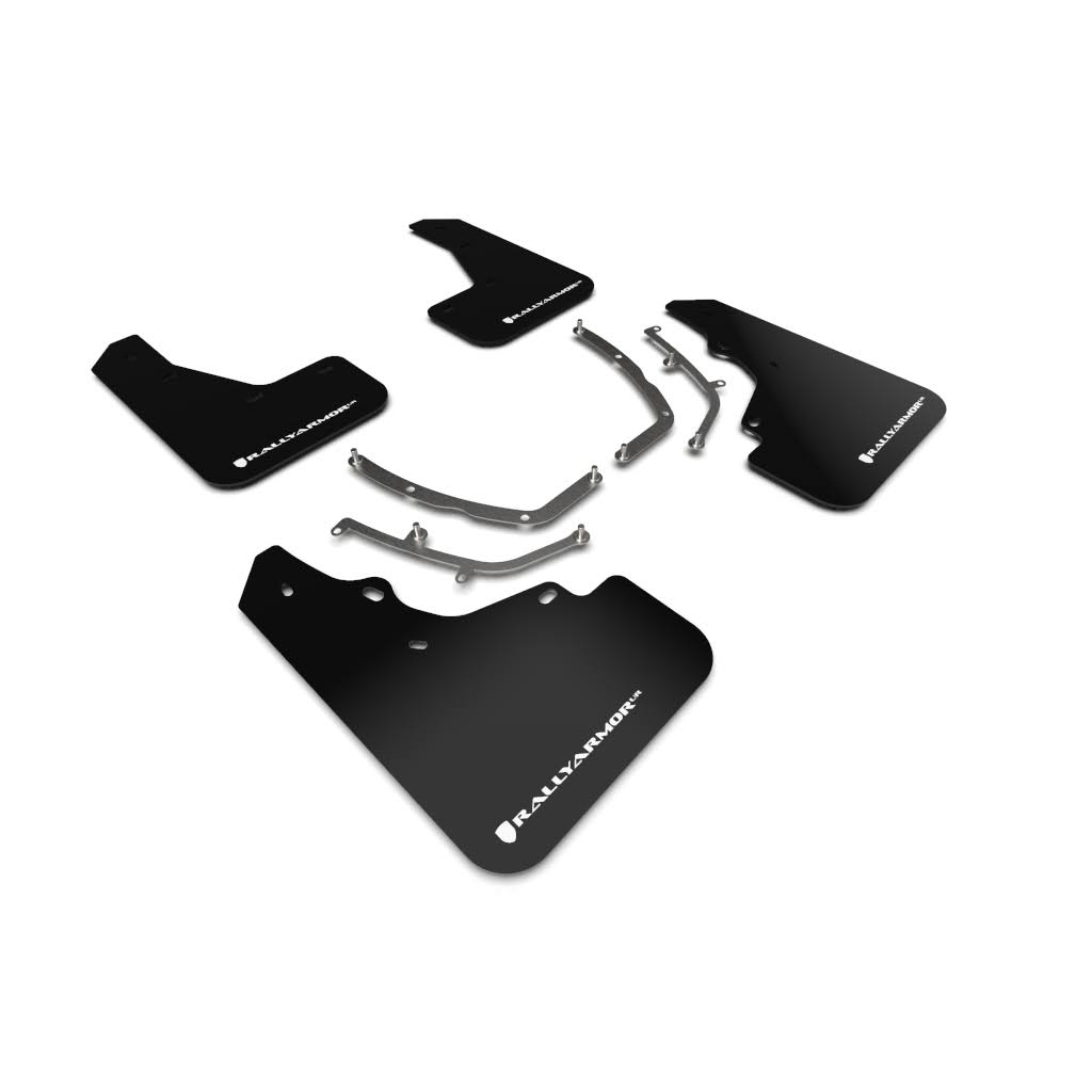 Black Mud Flap with White Logo B287