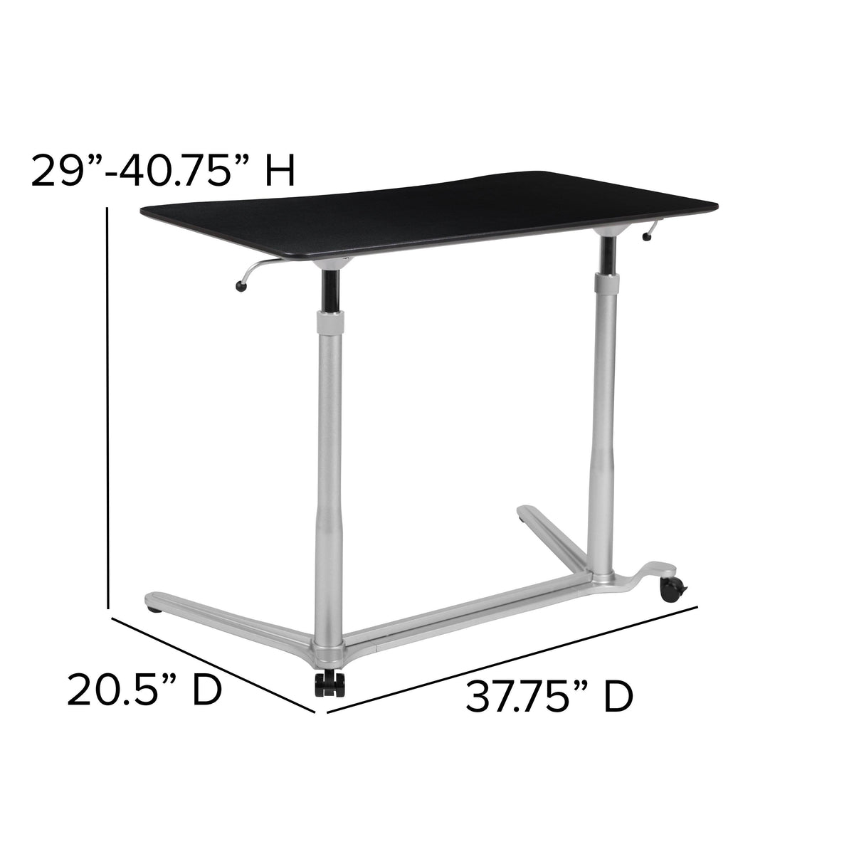 Black Sit-Stand Computer Desk I829066