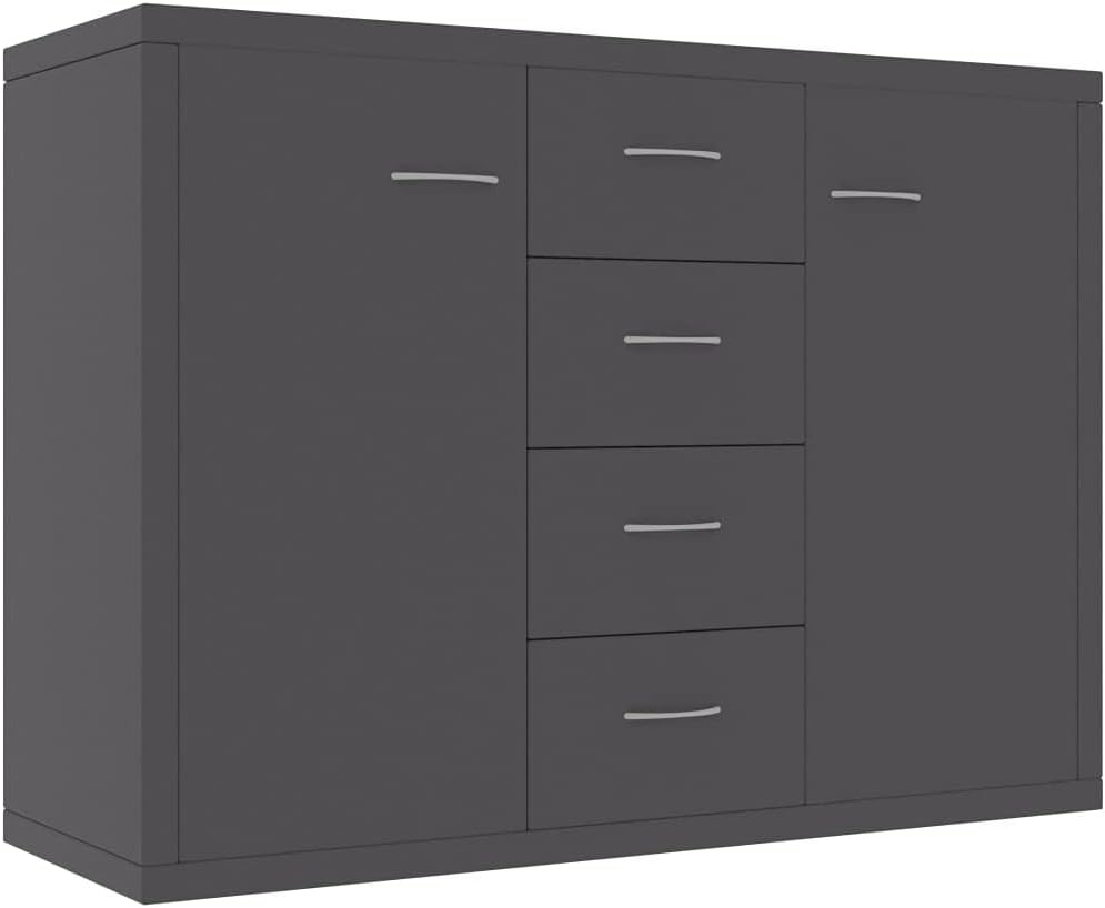 Black Chipboard Sideboard S8616