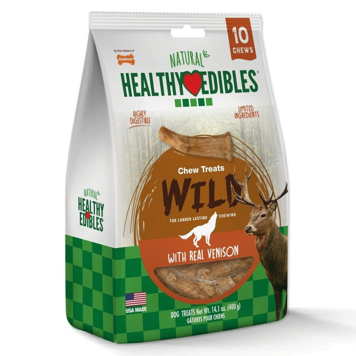 Natural Dog Chew Treats Venison 10 Chews B9980
