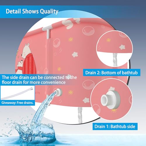 Large 47 inch Foldable Soaking Bathtub R784
