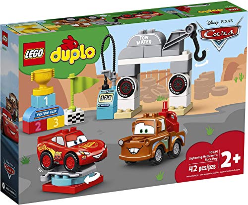 LEGO DUPLO Cars Lightning McQueen's Race Day 10924 Toddler Toy with Lightning McQueen and Mater (42 Pieces) Z836