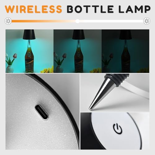 White 2PCS Rechargeable LED Wine Bottle Lamp P5689