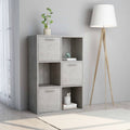 Concrete Gray Chipboard Storage Cabinet I186