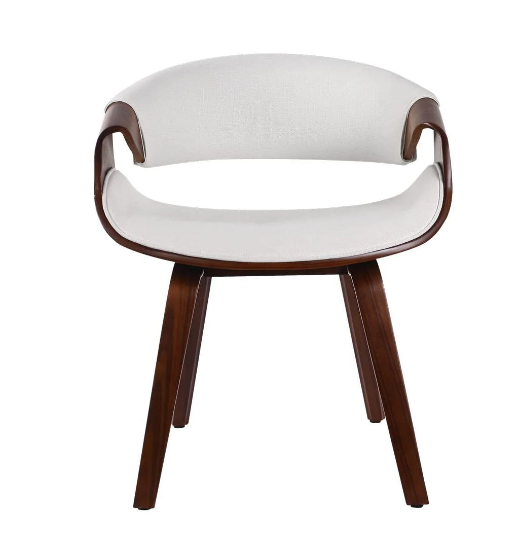 White PU Leather Bentwood Dining Chairs N349627