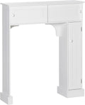 White Freestanding Over The Toilet Bathroom Cabinet with Adjustable Shelves K873