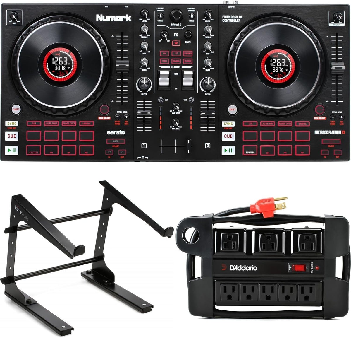 4-channel DJ Controller with Laptop Stand V168