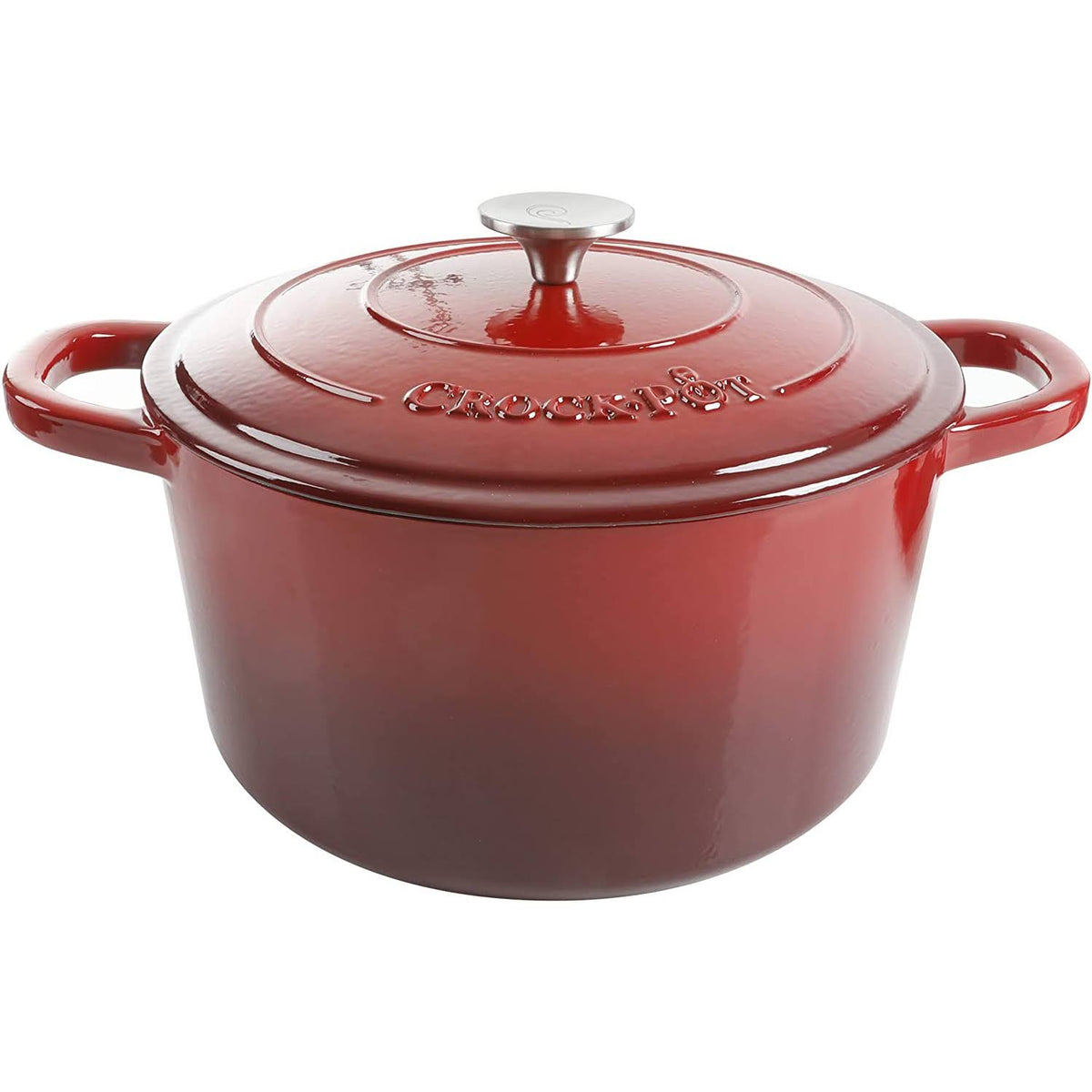 Scarlet Red 7-Quart Cast Iron Dutch Oven L596780