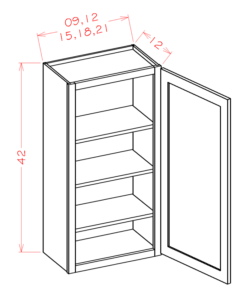 White 1 Door 3 Shelves Wall Cabinet High-Density Fiberboard W762347