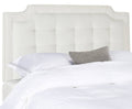 White Tufted Velvet Headboard T65644
