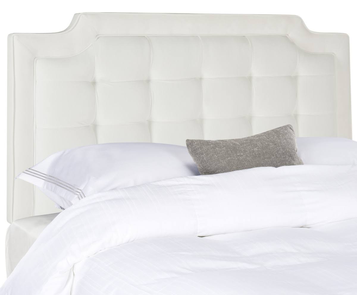 White Tufted Velvet Headboard T65644