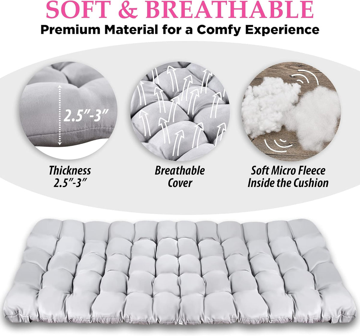 Folding Lightweight Portable Heavy Duty Camping Cot and Cot Pad E57468