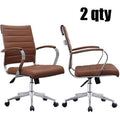 Brown PU Leather Swivel Tilt Adjustable Chair B621