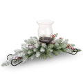 Green Plastic Centerpiece and Candle Holder O40670