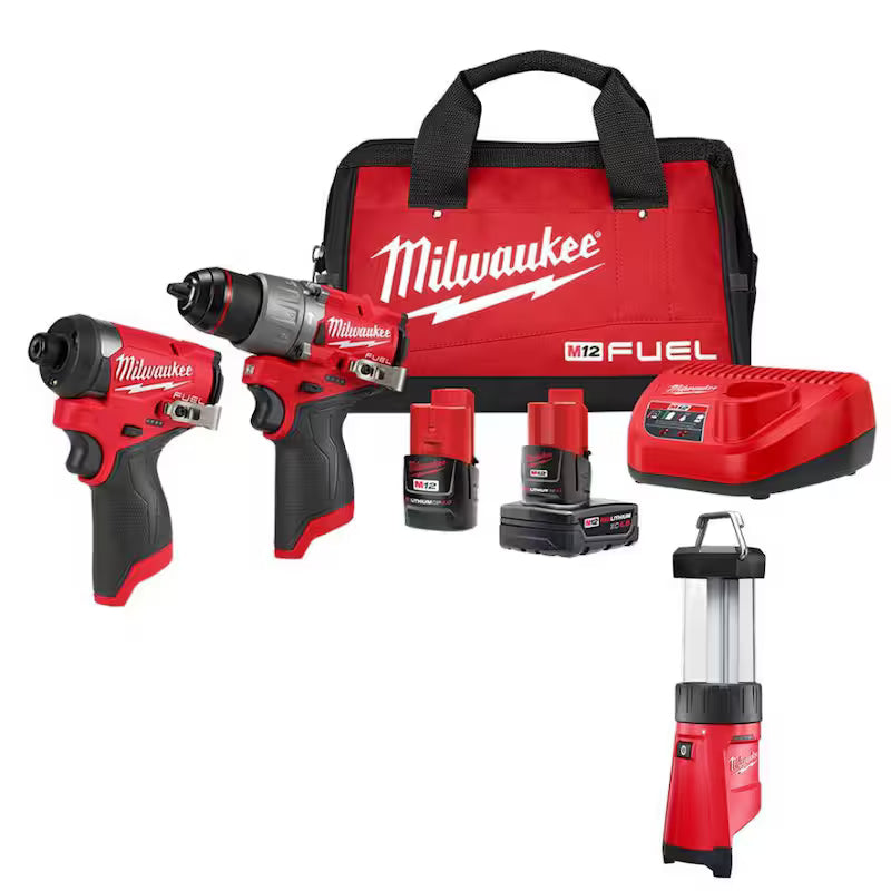 12-Volt Lithium-Ion Brushless Cordless Hammer Drill and Impact Driver Combo Kit A4357