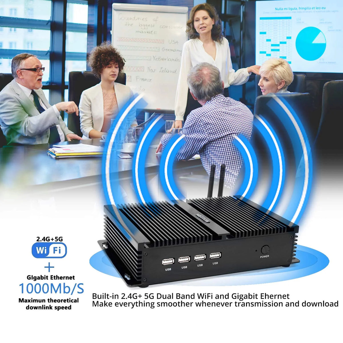 Mini PC Intel Core i5 8GB 512GB 4K 1000Mbps LAN HDMI VGA WiFi C627692