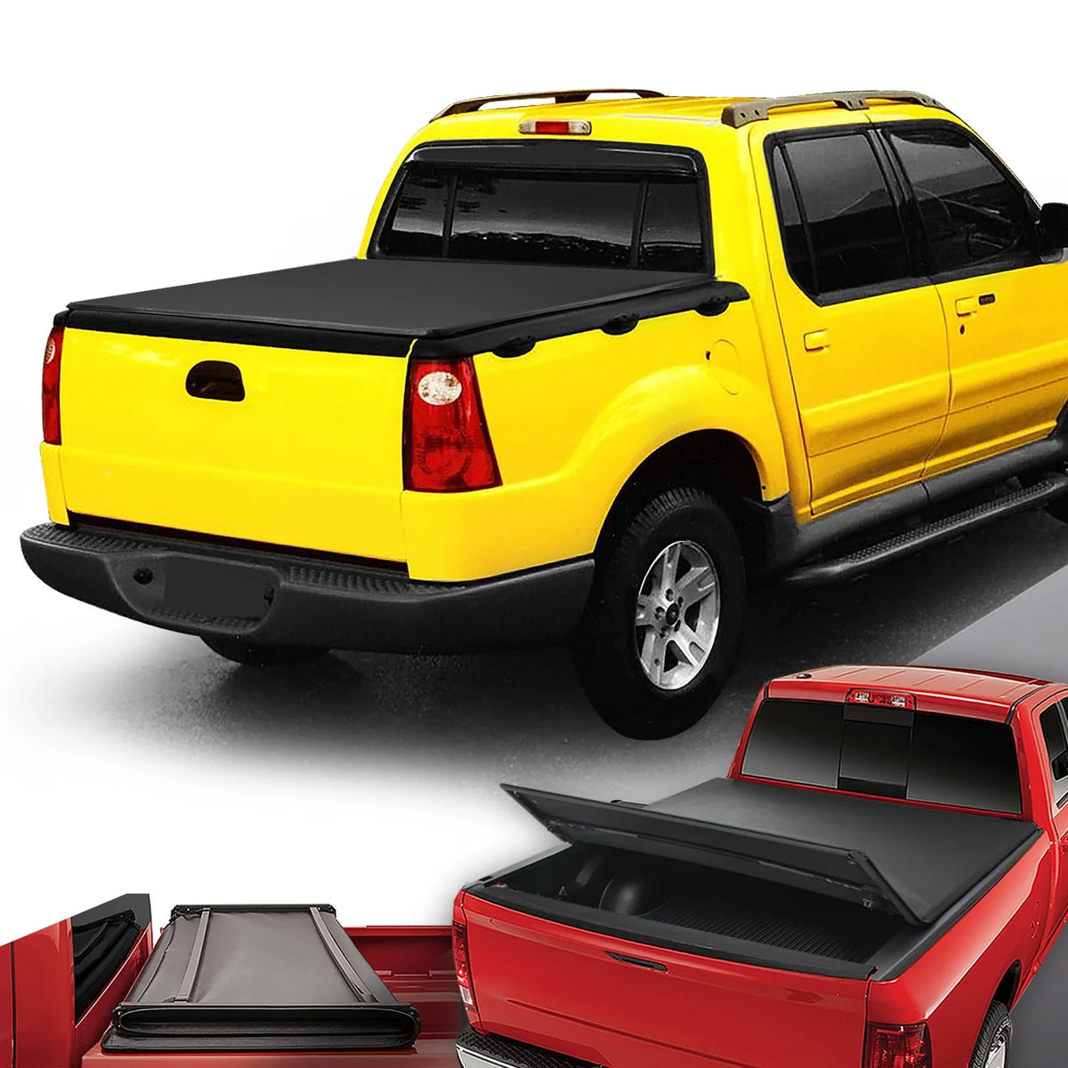 Adjustable Tri-Fold Soft Top Tonneau Cover K1701