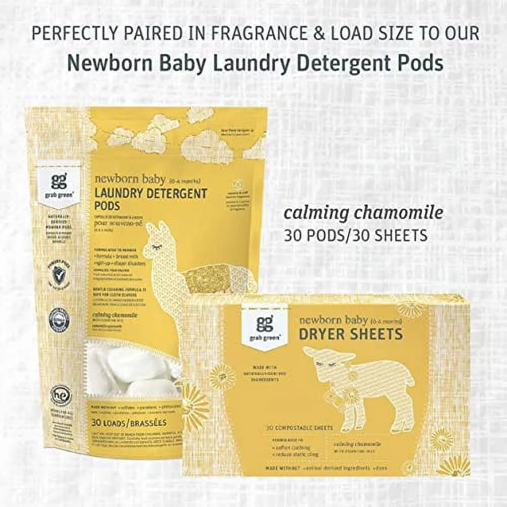 Baby Laundry Dryer Sheets Calming Chamomile 3 Count B131651