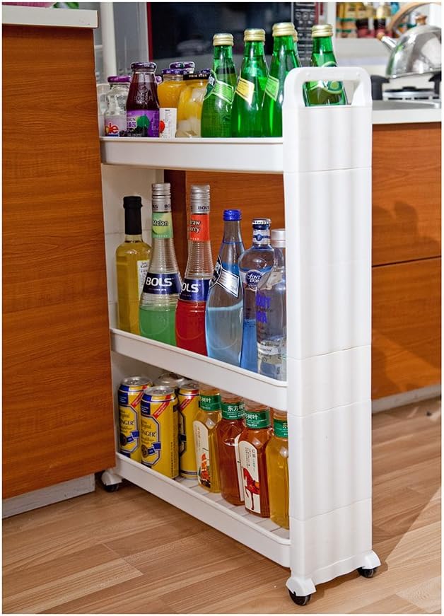 Rolling Slim Cart with Wheels (4-Tier) J794405