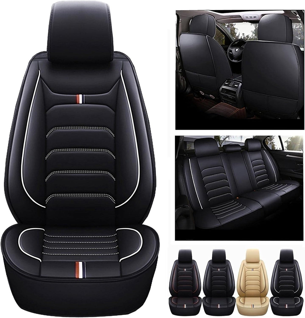 Waterproof PU Leather 5-seat Car Seat Covers Y364