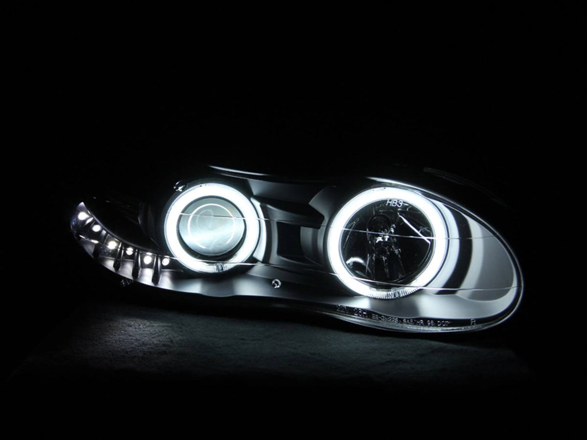 Black Projector Headlights with Halo H853