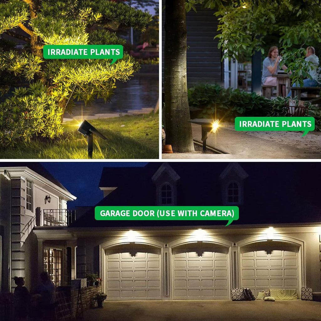 4 Pack Solar Spot Lights Outdoor Waterproof 3000K Warm Light G123264