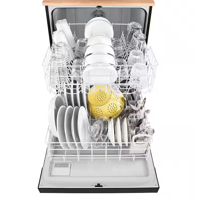 Black Front Control Heavy-Duty Portable Dishwasher with 12-Place Settings Q795608