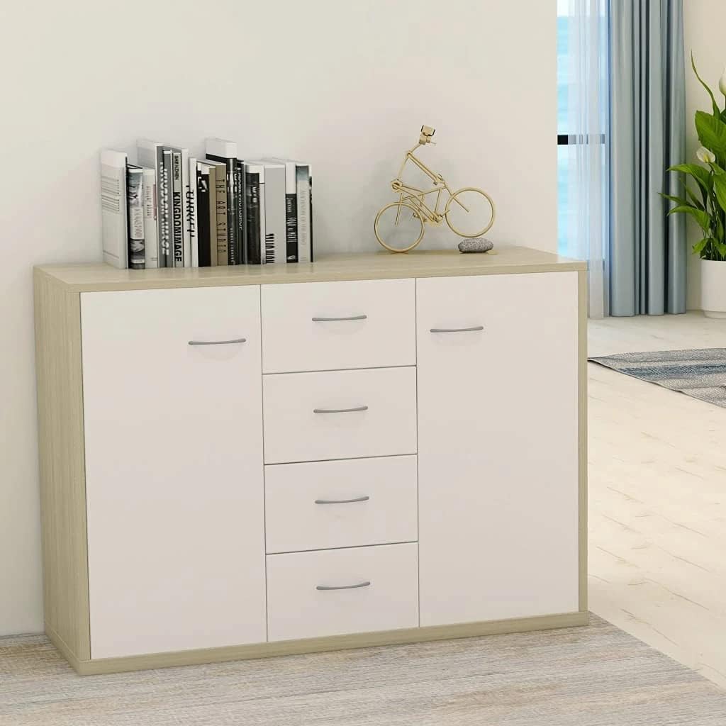 Black Chipboard Sideboard S8616