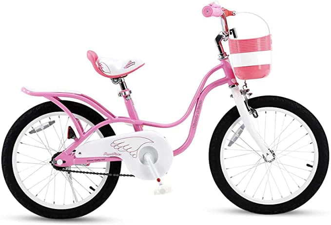 12 In. Beginner Bicycles with Training Wheels, Pink and White H48963