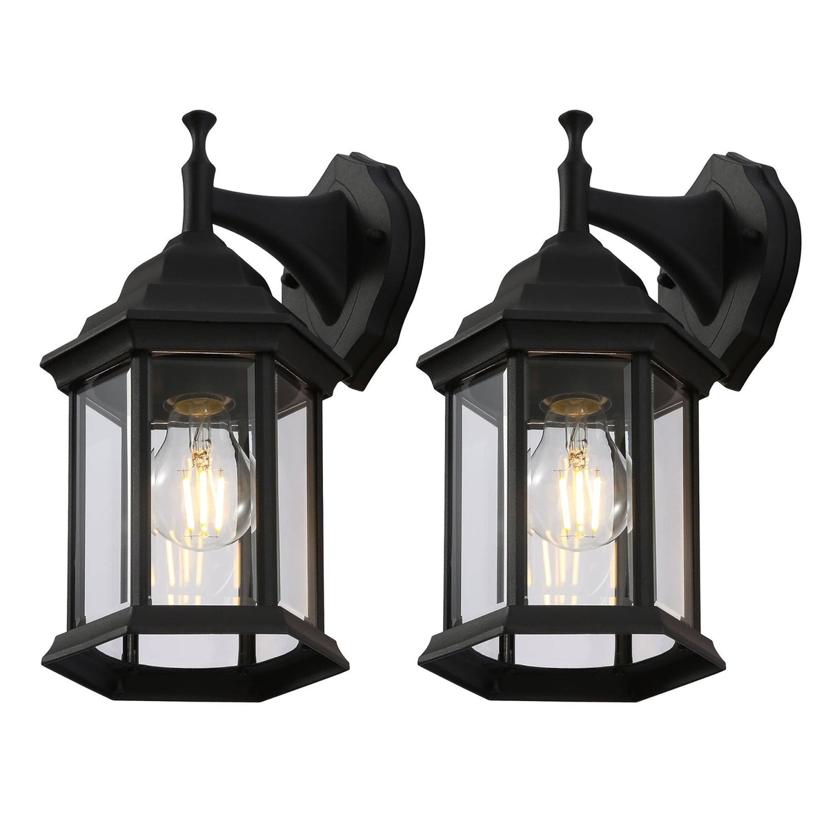 Black Outdoor Wall Lantern E21069