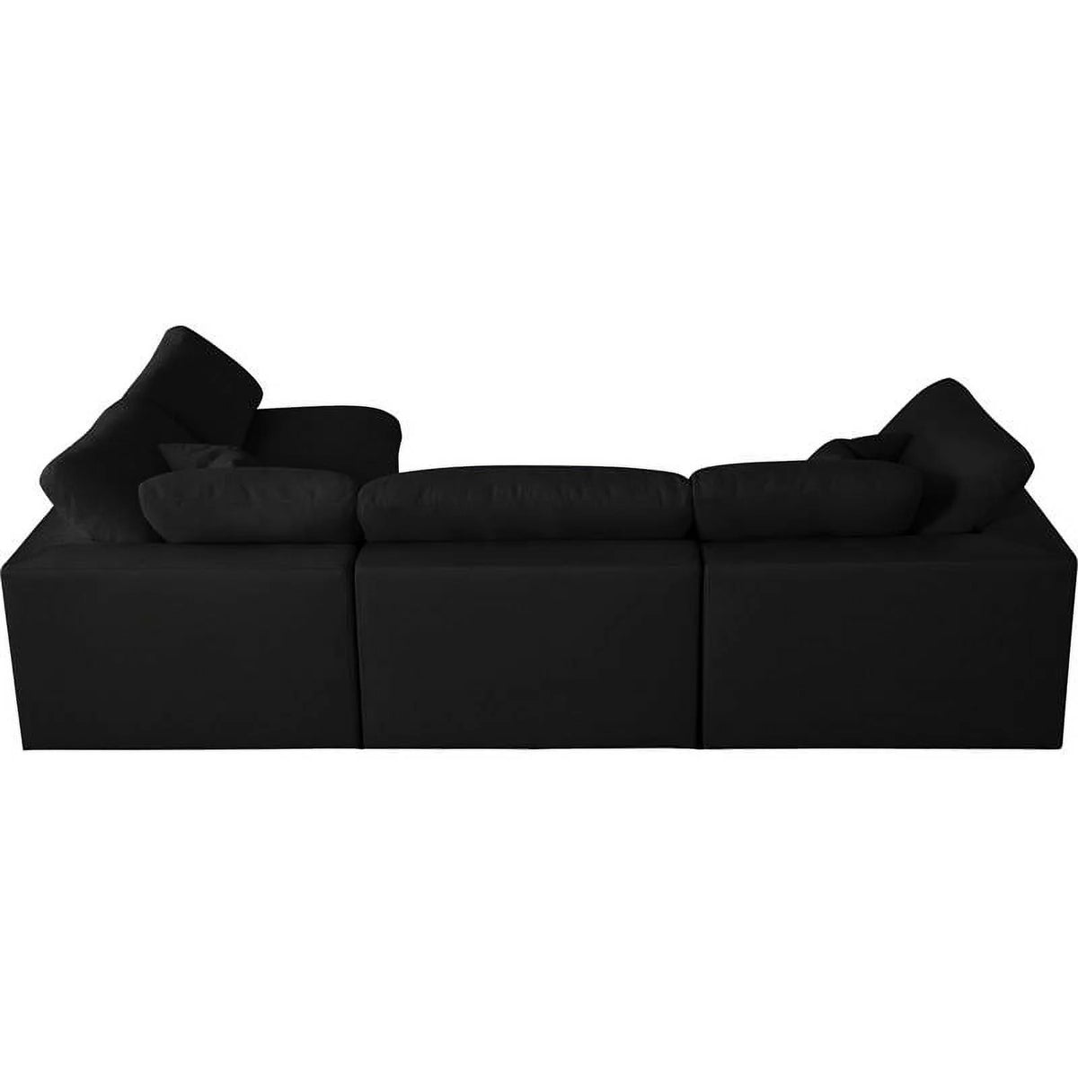 Black Linen Fabric Modular Sectional Z975507