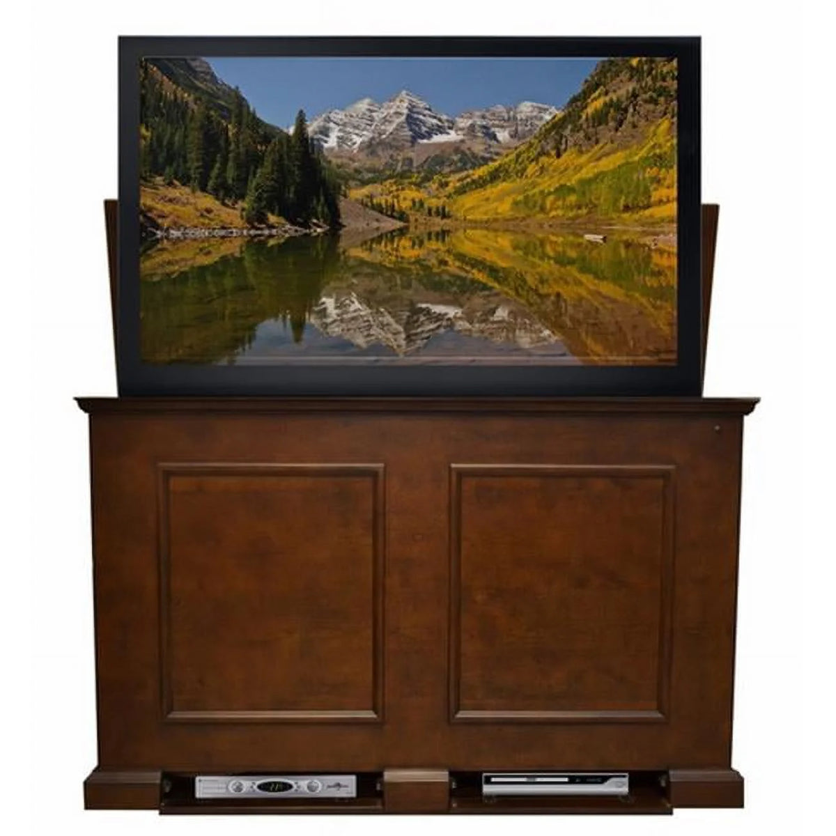 Espresso TV Lift Cabinet for Up To 60 in. Flat Screen N5687