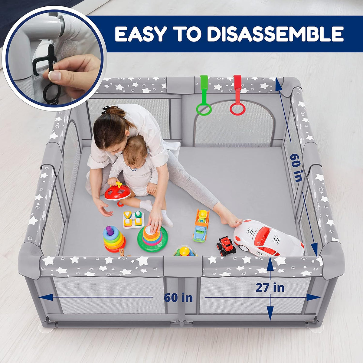 X-Large Foldable Portable Baby Playpen with Carry-Case K680792