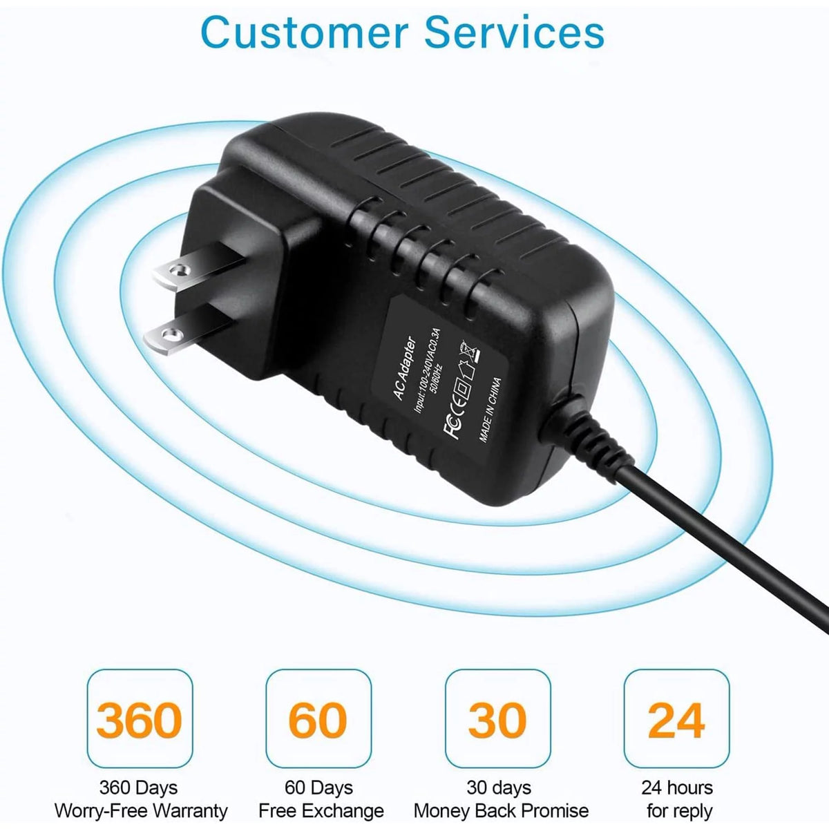 AC DC Adapter Power Supply Cord Wall Charger S472