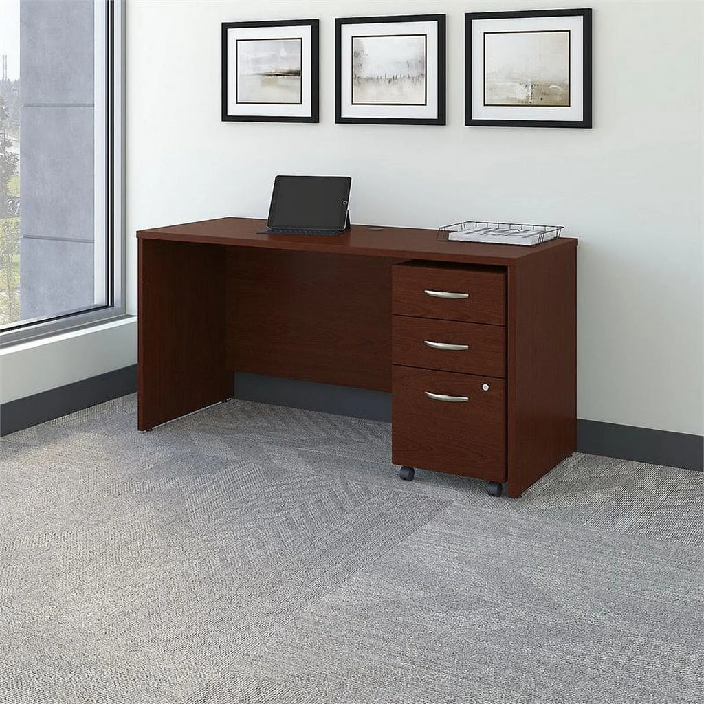 Mahogany Office Desk with Drawers L96609