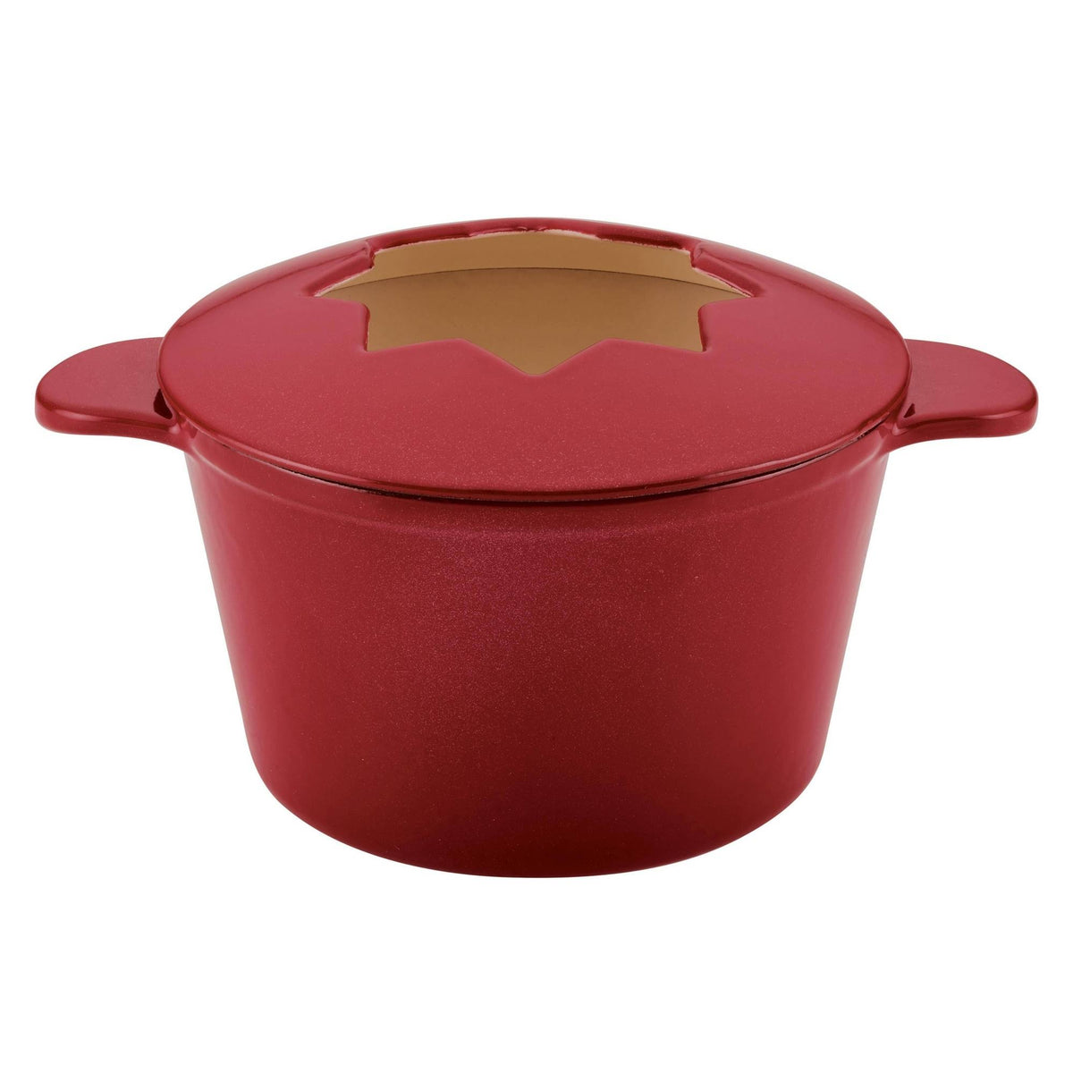 1.5-Quart Red Cast Iron Fondue Pot Set G53423