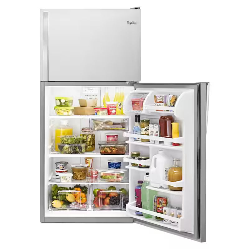 18.25 cu. ft. Top Freezer Refrigerator in Monochromatic Stainless Steel F46610