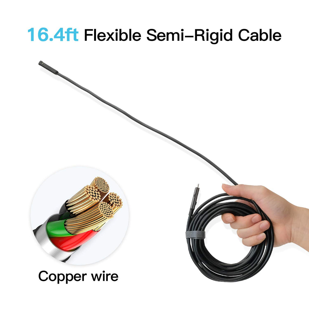 Dual Lens Borescope Inspection Camera with Light, HD Waterproof 1080p D71890